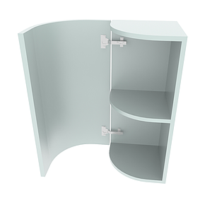 Convex Corner End Wall Unit, 720H X 300W X 300D-U-MD